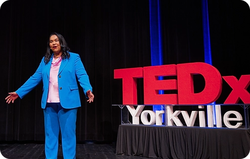 Bhuva Shakti speaking at TEDx Women Yorkville