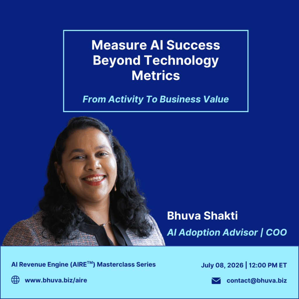 Cover of July 8, 2026 AI Revenue Engine (AIRE™) Masterclass Series with Bhuva Shakti