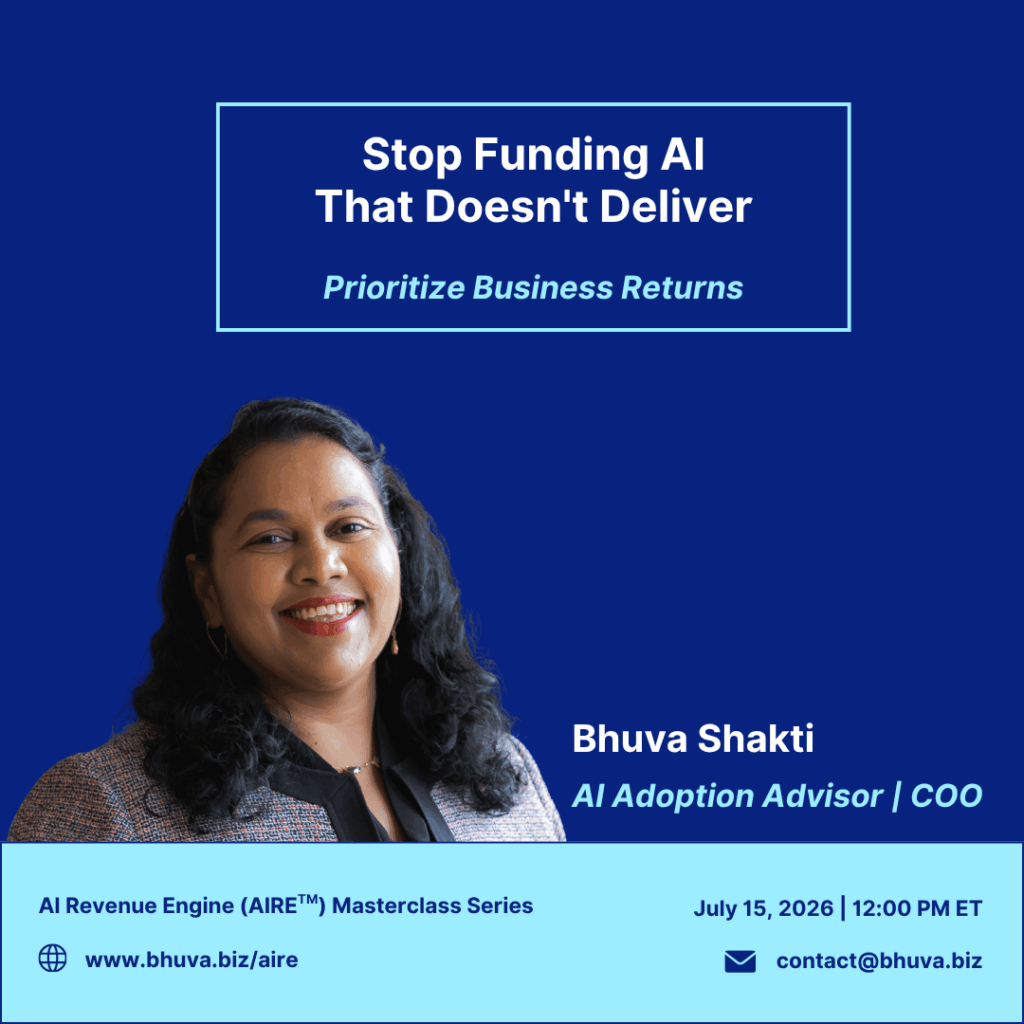 Cover of July 15, 2026 AI Revenue Engine (AIRE™) Masterclass Series with Bhuva Shakti